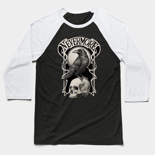 Nevermore Baseball T-Shirt by Moutchy
